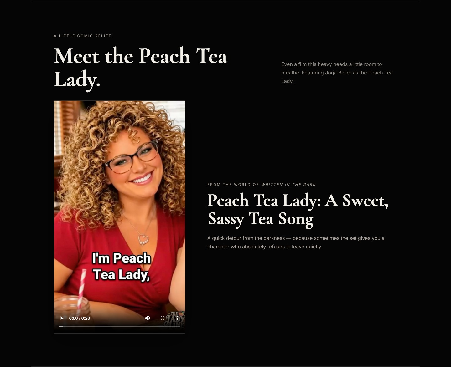 Peach Tea Lady feature website designed by Mosaic Minds Media